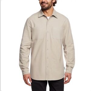 Woolrich Green Label Men's Tan Cotton Chamois Button Down Shirt - NWT